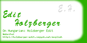 edit holzberger business card